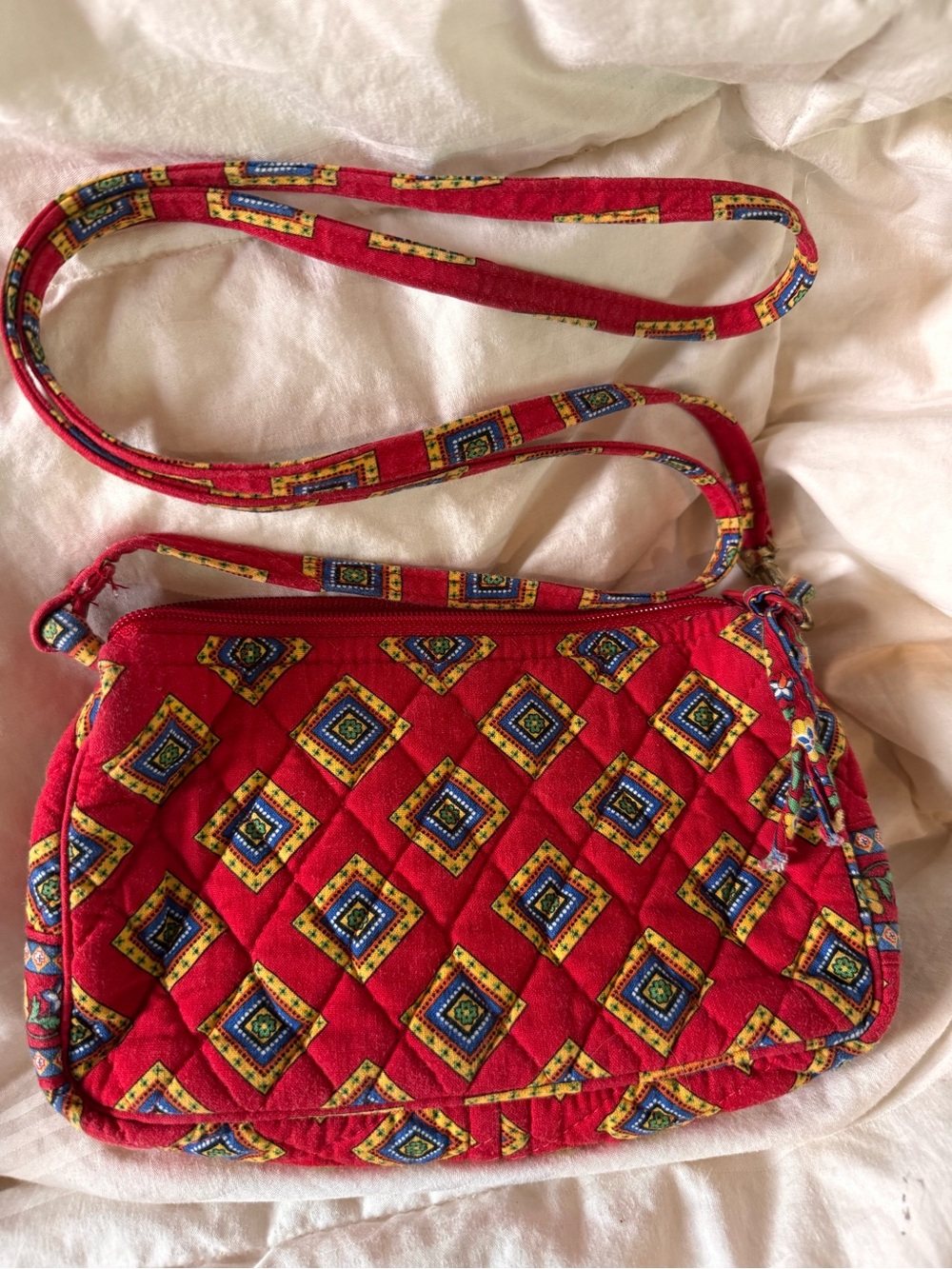 Vintage Vera Bradley Villa Red Small Crossbody